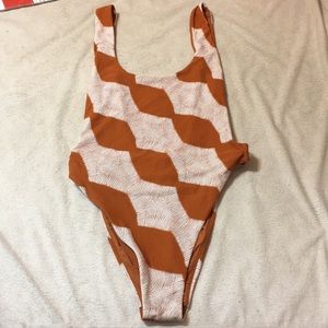 Aerie scoop high leg one piece